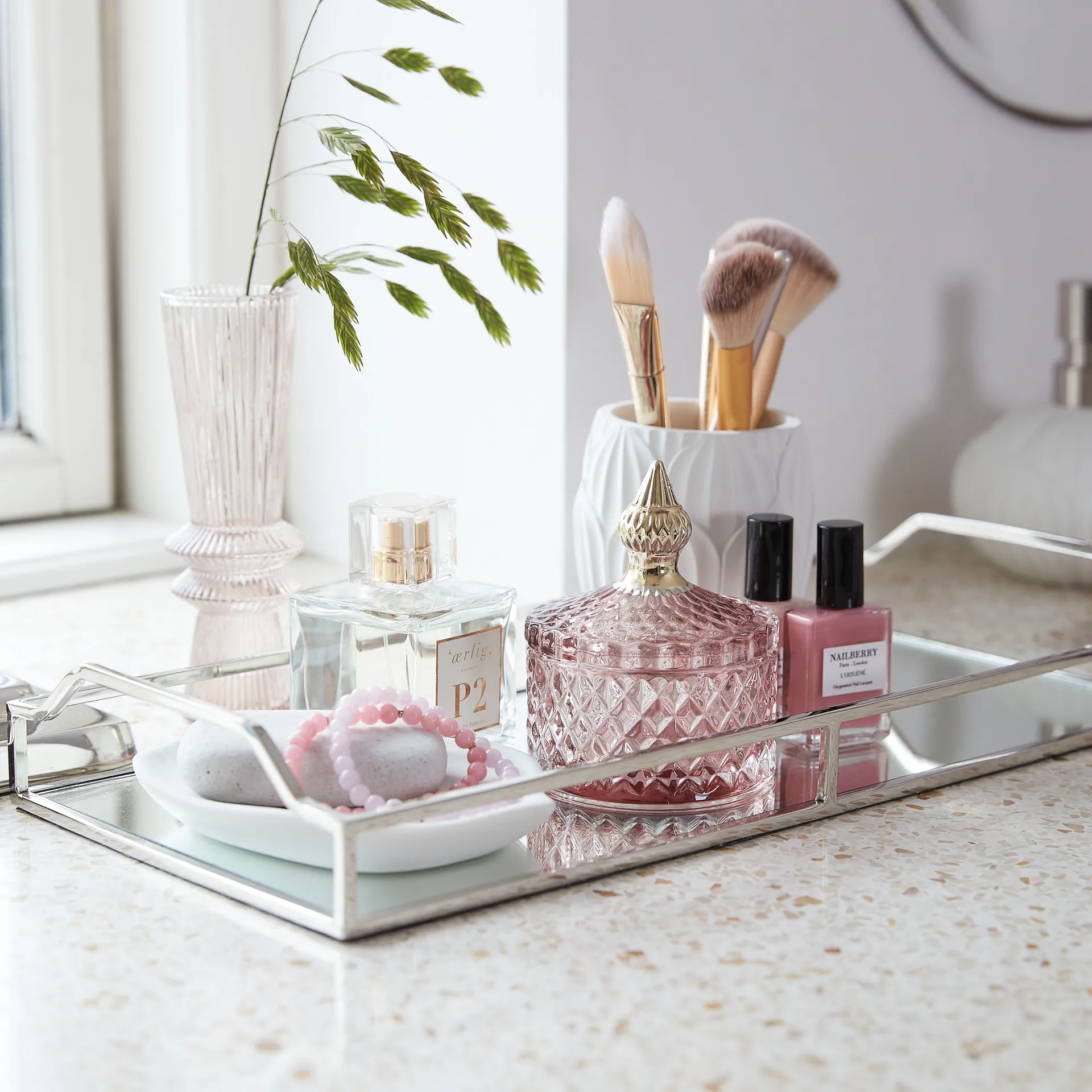 Miya słoik do przechowywania z pokrywką Ø8,5 cm, Misty rose Lene Bjerre