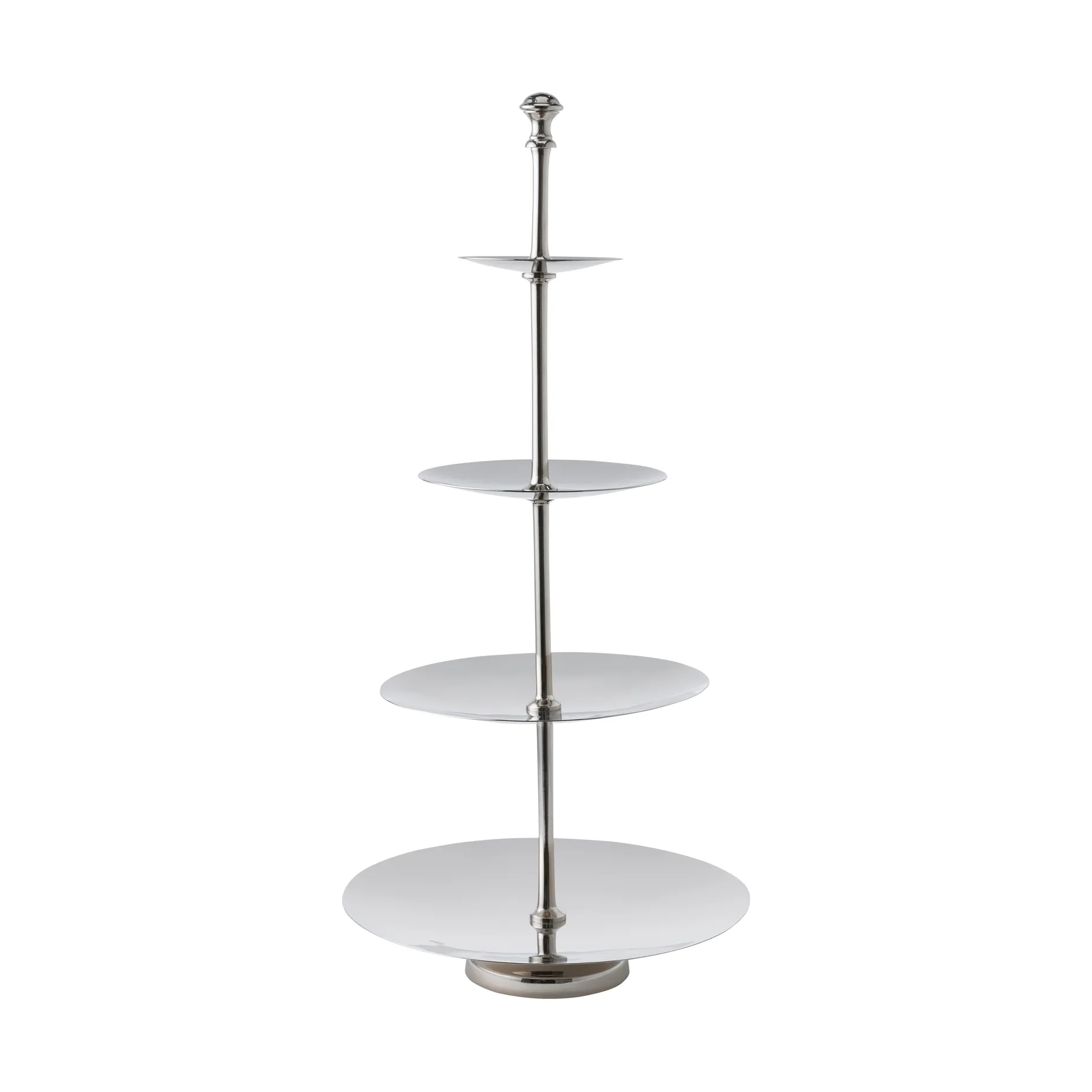Patera piętrowa Sigrine, Srebrny, 25x25xH53 cm Lene Bjerre