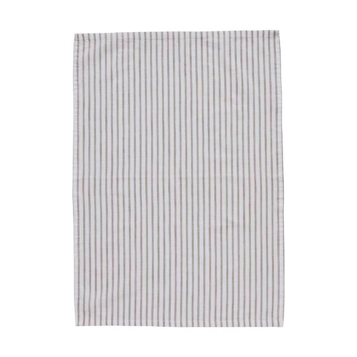 Ręcznik kuchenny Olivia, wąskie paski 50x70 cm - Off White-Linen - Lene Bjerre
