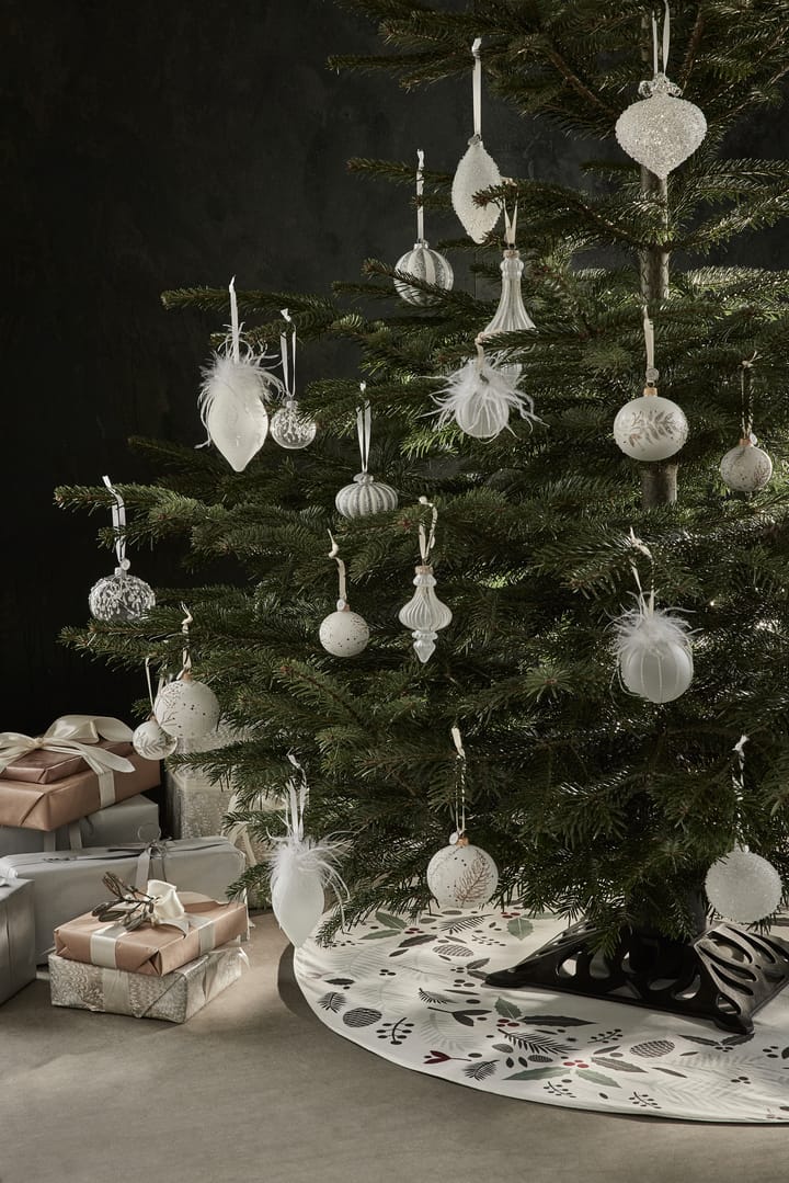Selvie bombka świąteczna Ø8 cm, white-silver Lene Bjerre
