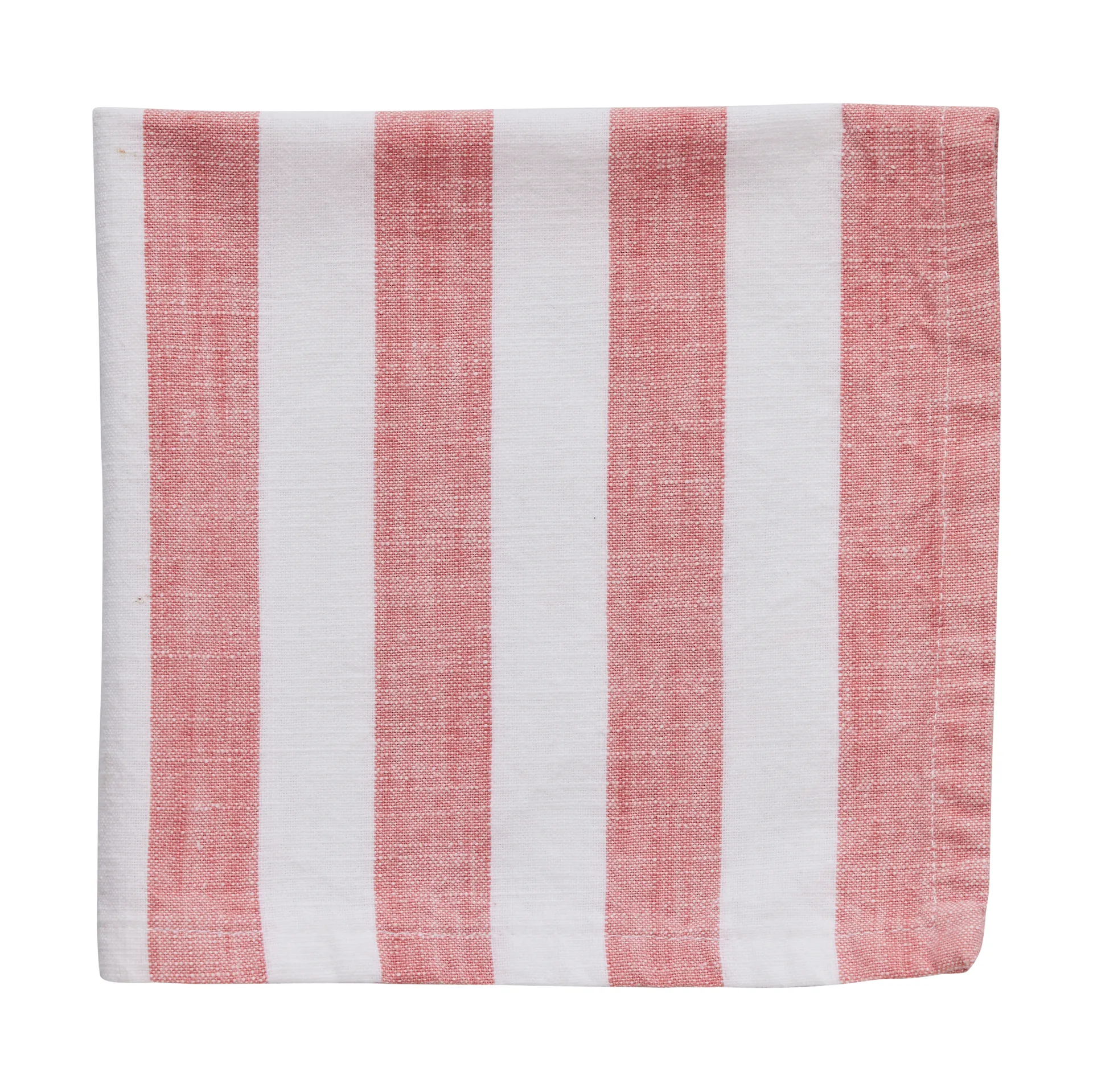 Serwetka bawełniana Olivia 40x40 cm, Off White-Dark Coral Lene Bjerre