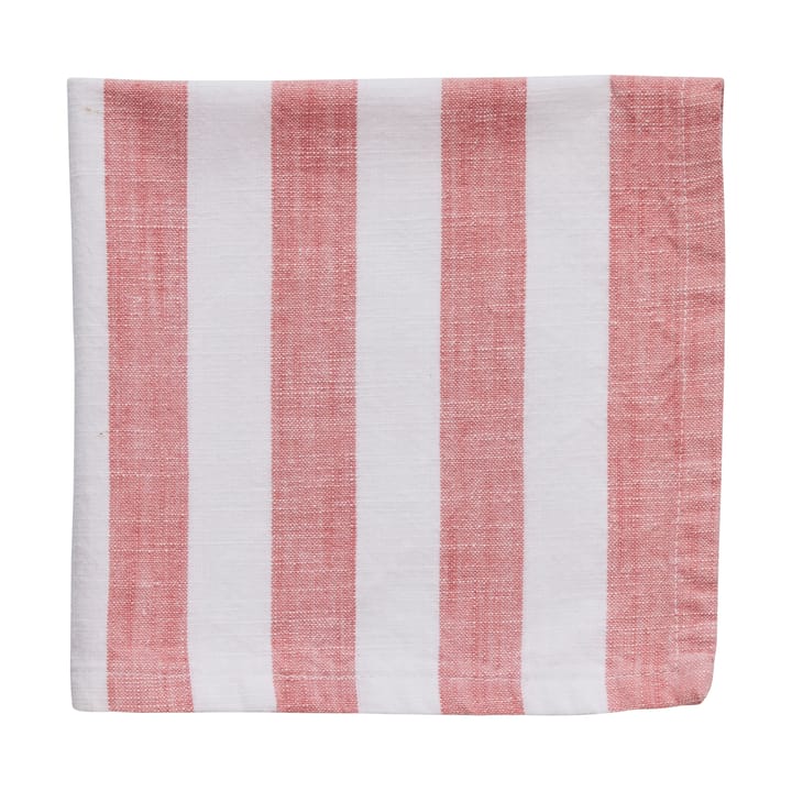 Serwetka bawełniana Olivia 40x40 cm - Off White-Dark Coral - Lene Bjerre