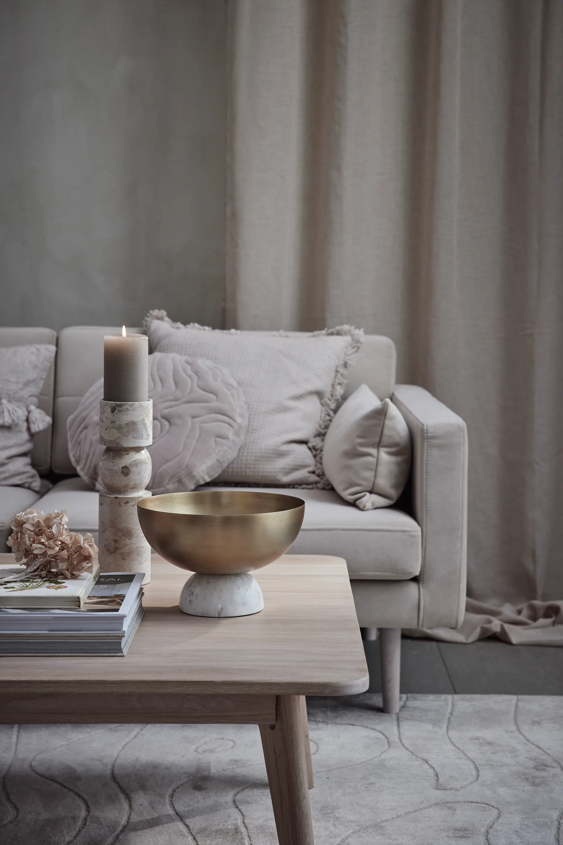 Świecznik Ellia 30 cm, Linen Lene Bjerre