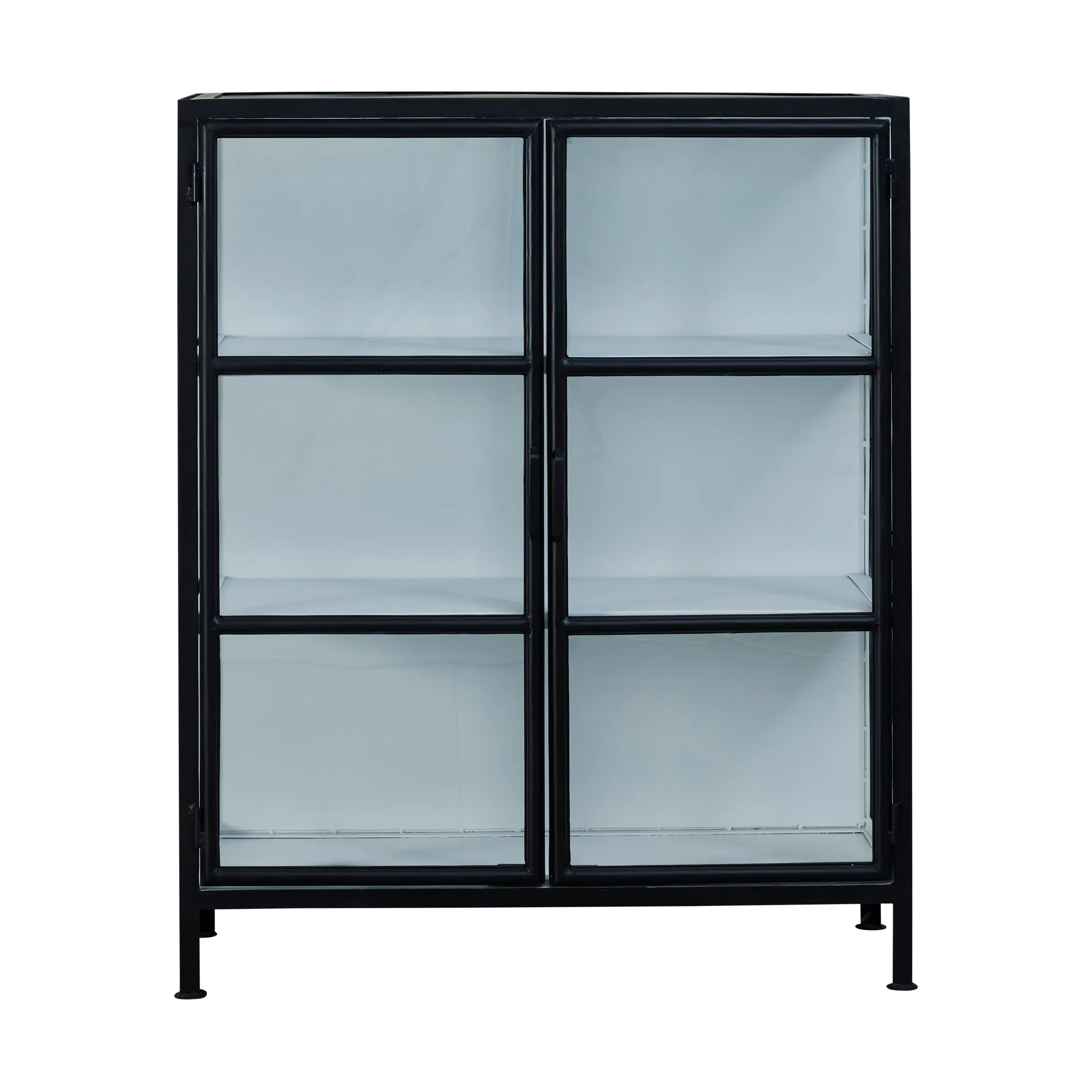 Witryna Depot 90x40x110 cm, Black-White Lene Bjerre