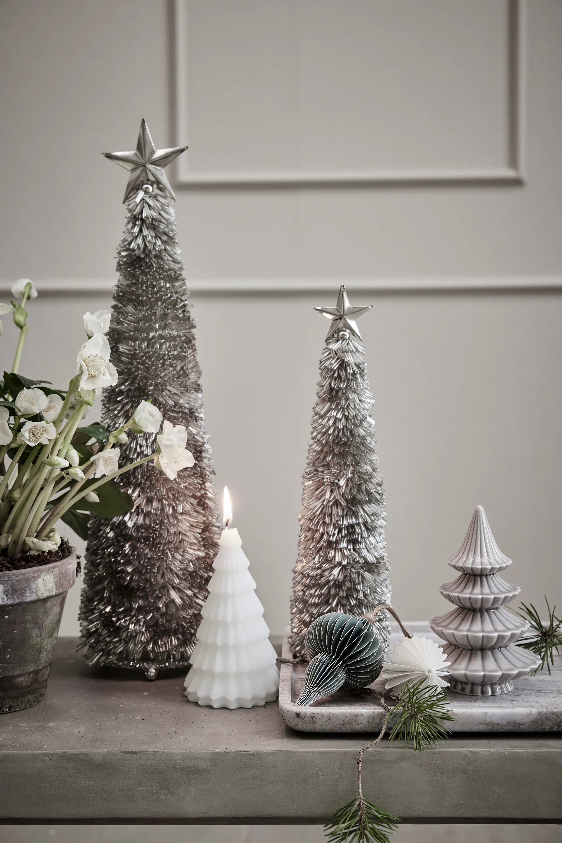 Zawieszka dekoracyjna Paline 10 cm, Green-silver Lene Bjerre