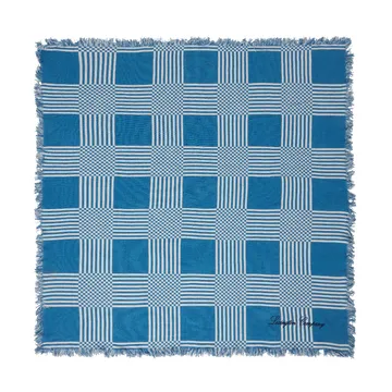 Bawełniany koc piknikowy Checked 150x150 cm - Blue - Lexington