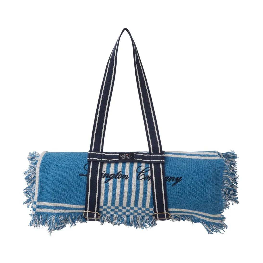 Bawełniany koc piknikowy Checked 150x150 cm, Blue Lexington