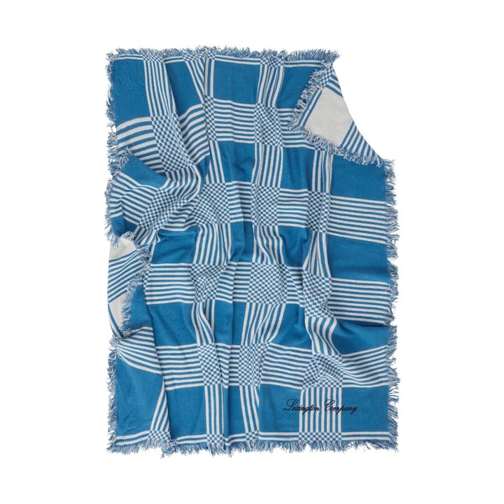 Bawełniany koc piknikowy Checked 150x150 cm, Blue Lexington