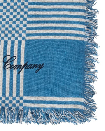 Bawełniany koc piknikowy Checked 150x150 cm - Blue - Lexington