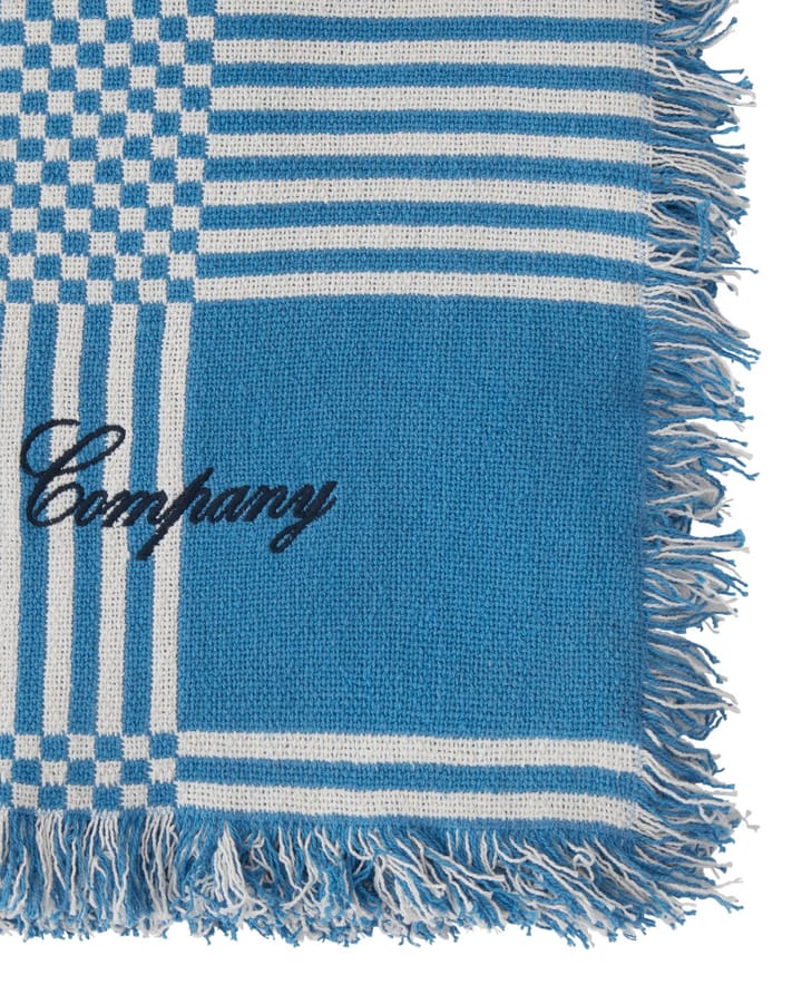 Bawełniany koc piknikowy Checked 150x150 cm - Blue - Lexington