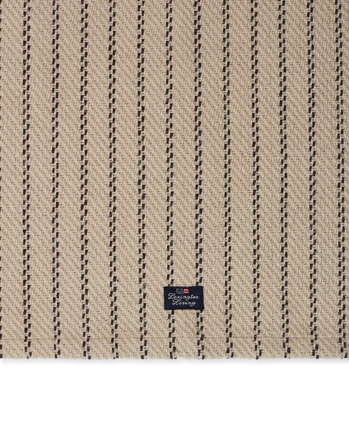 Bieżnik na stół Striped Jute Cotton 40x50 cm, Beige-dark gray Lexington