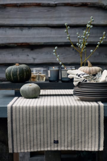 Bieżnik na stół Striped Jute Cotton 50x250 cm - Beige-dark gray - Lexington