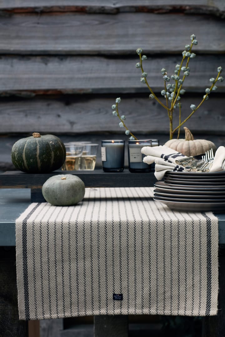 Bieżnik na stół Striped Jute Cotton 50x250 cm, Beige-dark gray Lexington