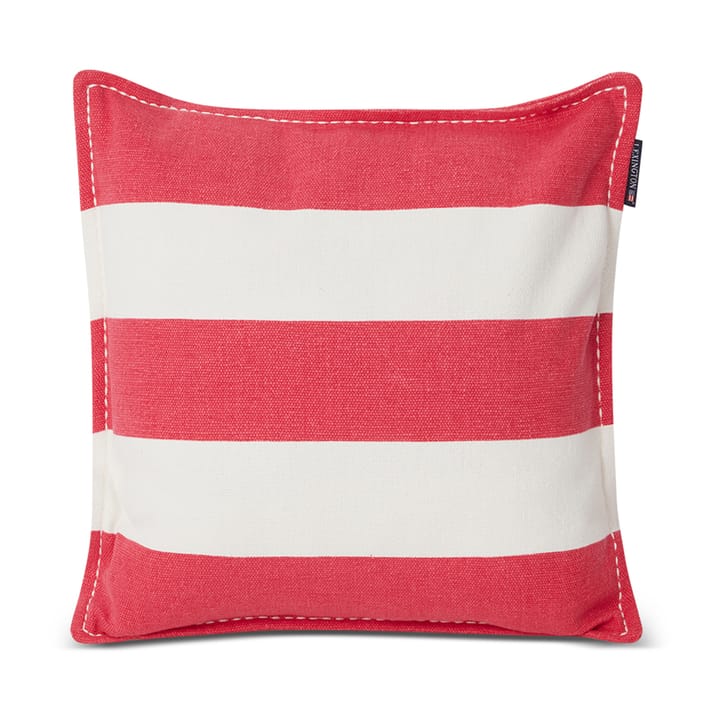 Block Stripe Printed poszewka na poduszkę 50x50 cm - Różowo-biały - Lexington