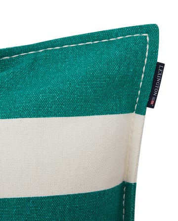 Block Stripe Printed poszewka na poduszkę 50x50 cm - Zielony-biały - Lexington