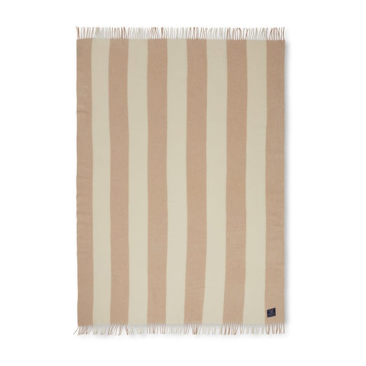 Blok Striped Recycled Wool pled 130x170 cm, Oat-White Lexington