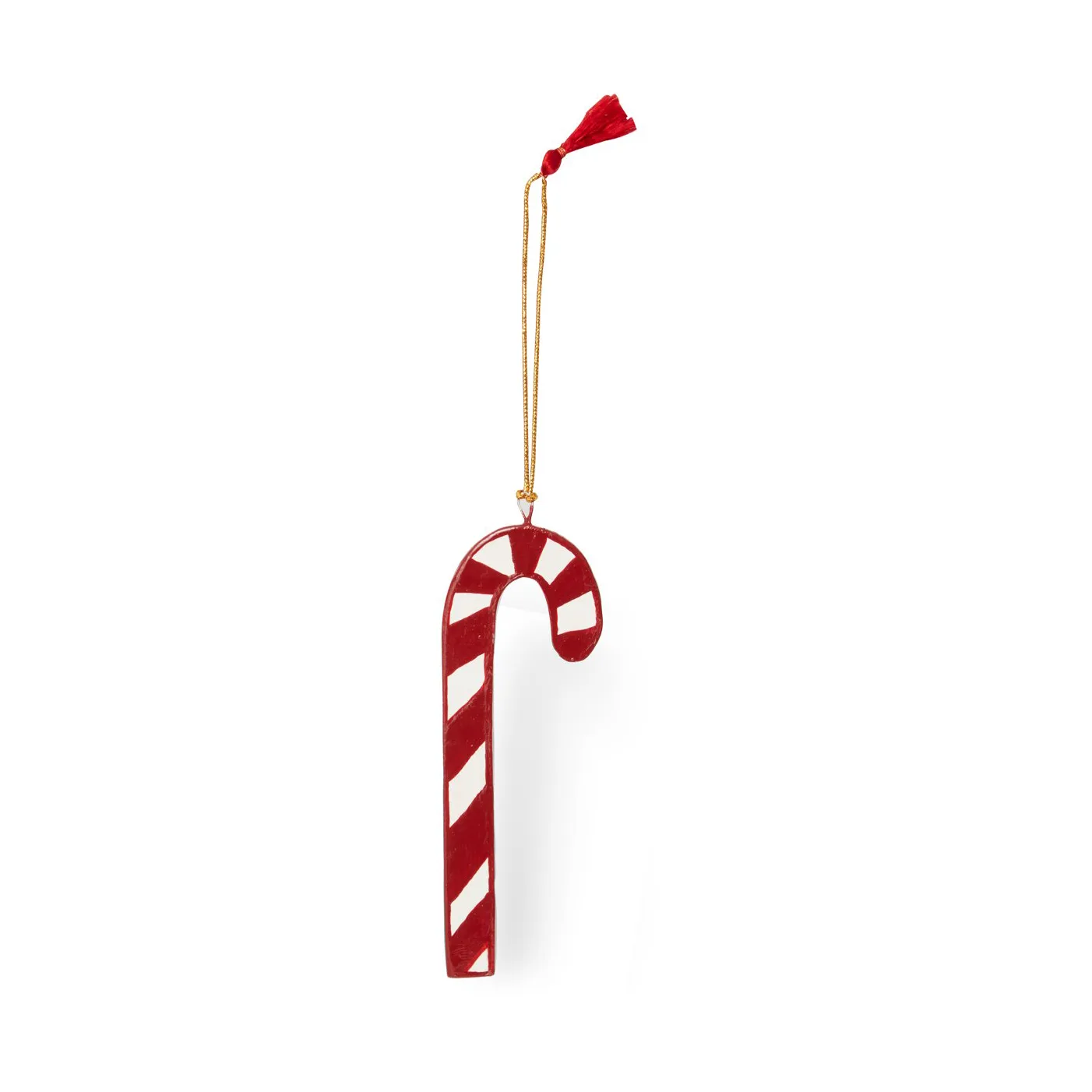 Candy Cane Papier Maché zawieszka na choinkę, 12 cm Lexington