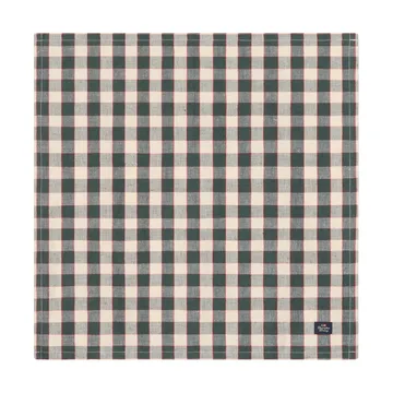 Checked Linen/Cotton serwetka materiałowa 50x50 cm - Green-light beige-red - Lexington