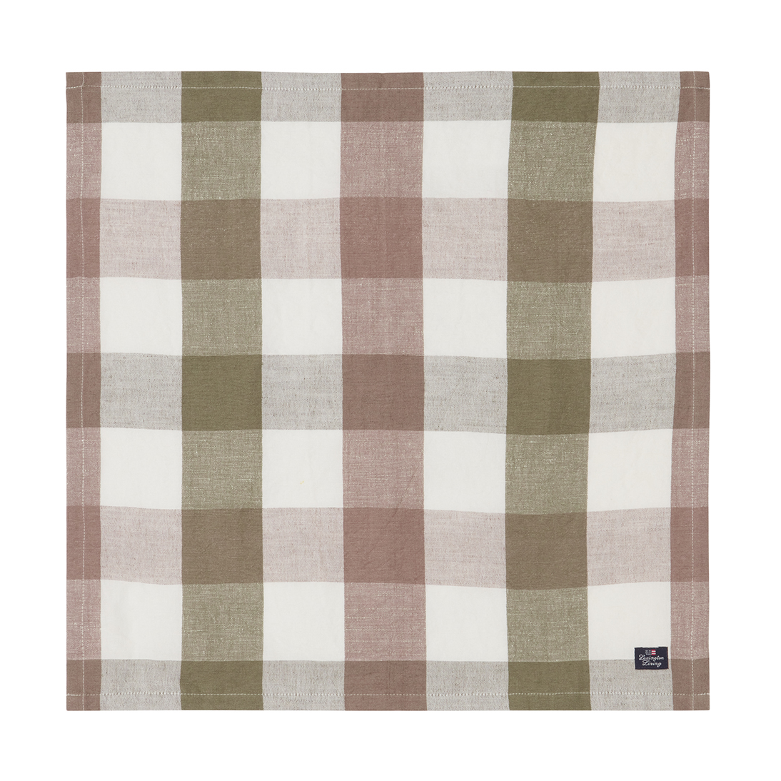 Lexington Checked Linen/Cotton serwetka materiałowa 50x50 cm Olive