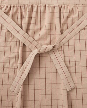 Checked Organic Cotton Oxford Fartuch - Beige-red - Lexington
