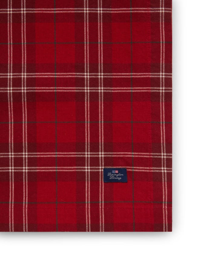 Checked Organic Cotton Oxford obrus 180x180 cm, Red-beige-green Lexington