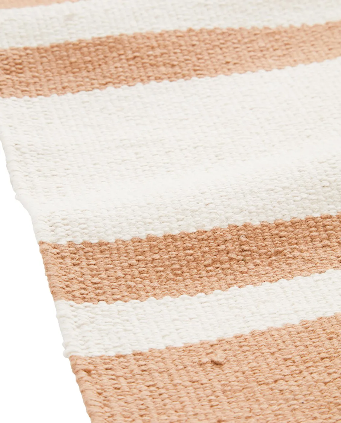 Chodnik z bawełny organicznej Striped 70x130 cm, Beige-white Lexington