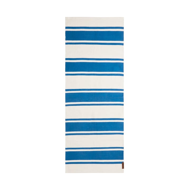 Chodnik z bawełny organicznej Striped 70x130 cm - Blue-white - Lexington