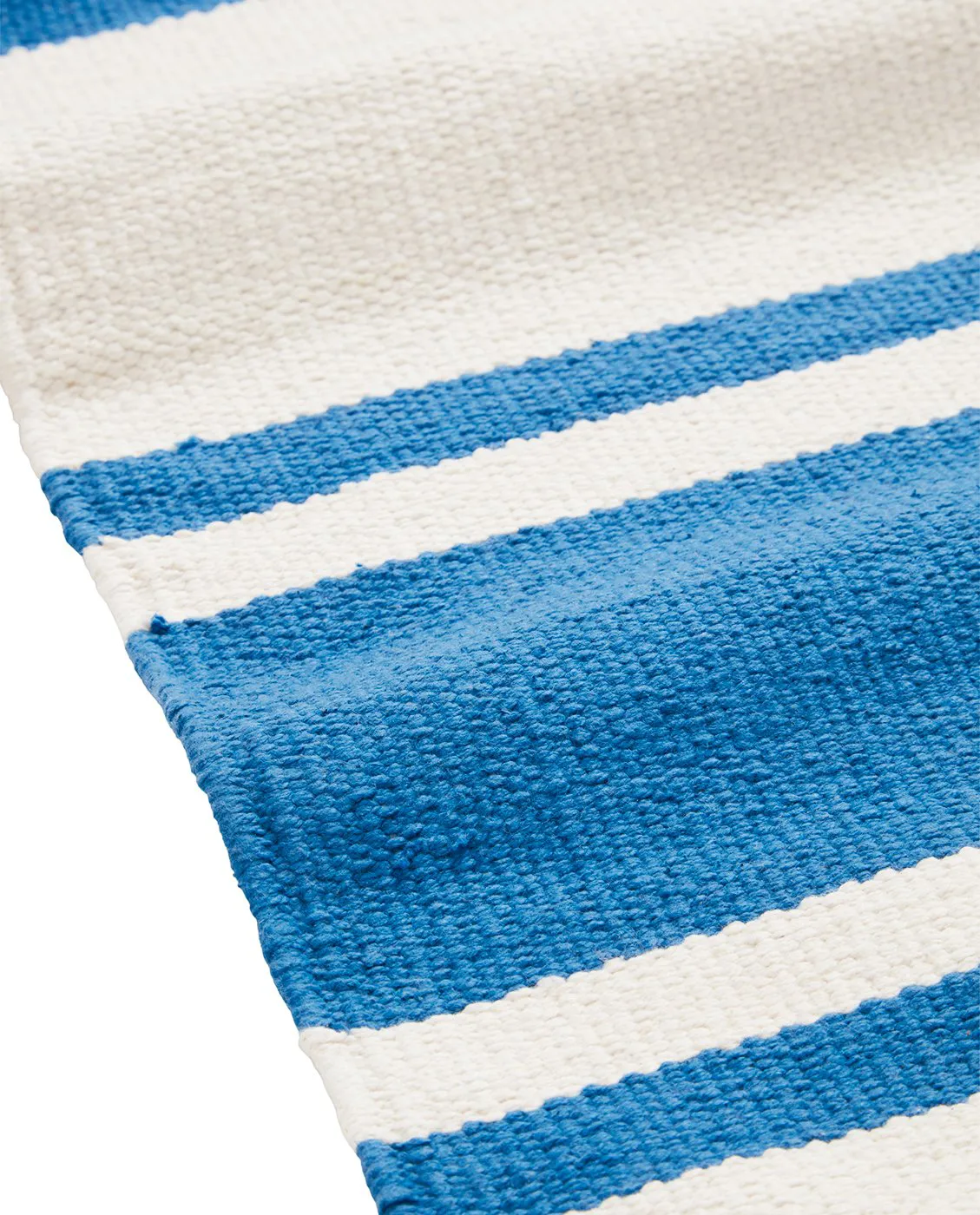 Chodnik z bawełny organicznej Striped 70x130 cm, Blue-white Lexington