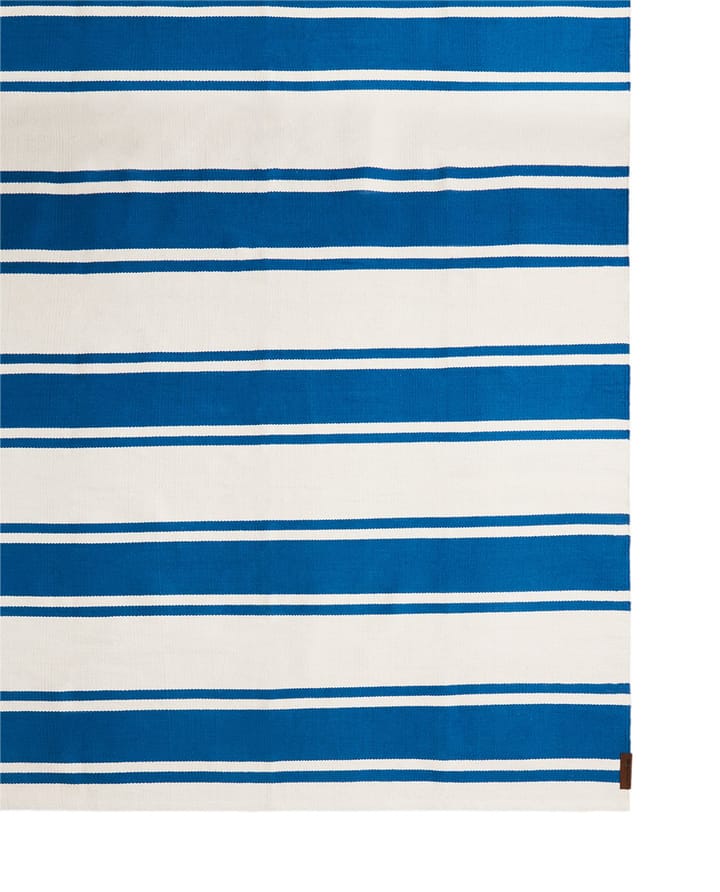 Chodnik z bawełny organicznej Striped 70x130 cm - Blue-white - Lexington