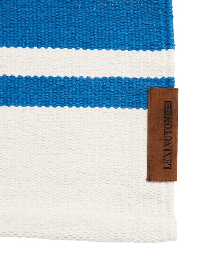Chodnik z bawełny organicznej Striped 80x220 cm, Blue-white Lexington