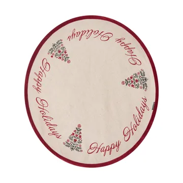 Dywanik pod choinkę Jute Cotton Christmas Tree Ø110 cm - Natural-red - Lexington