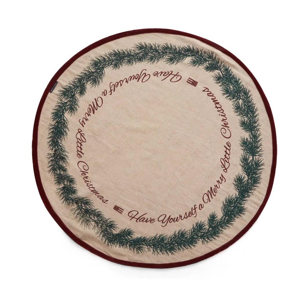 Dywanik pod choinkę Jute Cotton Christmas Tree Ø110 cm, Natural Lexington