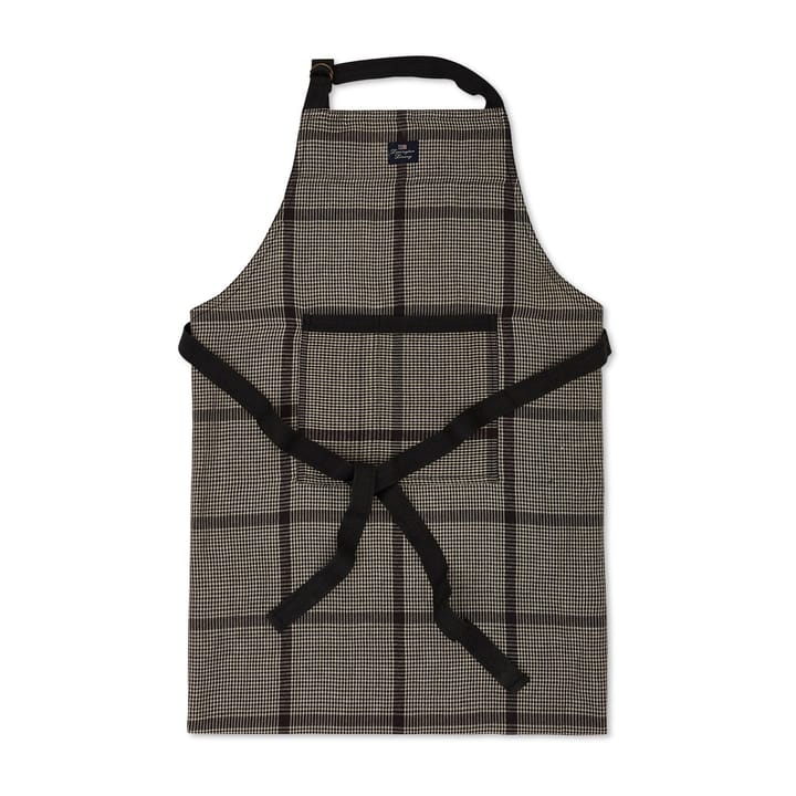 Fartuch Pepita Check Cotton Linen, Dark gray-beige Lexington