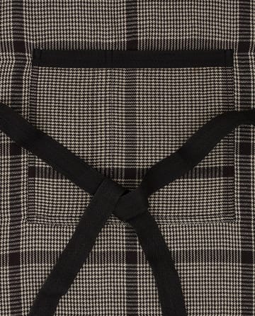 Fartuch Pepita Check Cotton Linen - Dark gray-beige - Lexington