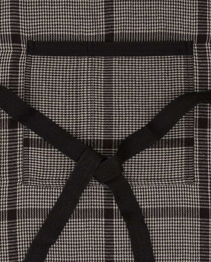 Fartuch Pepita Check Cotton Linen, Dark gray-beige Lexington