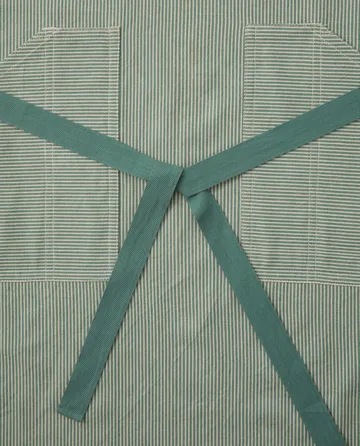 Fartuch Striped Oxford - Zielony-biały - Lexington