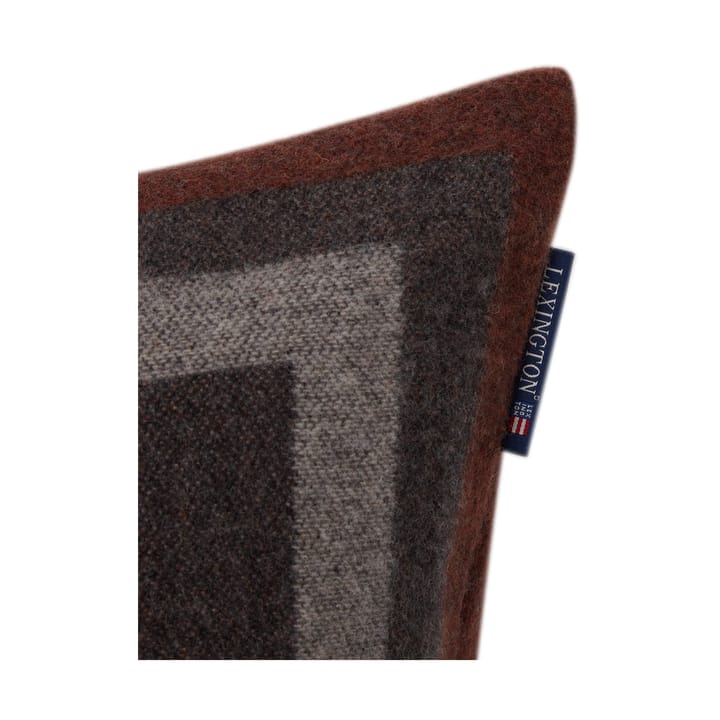 Graphic Recycled Wool poszewka na poduszkę 50x50 cm - Dark gray-white-brown - Lexington