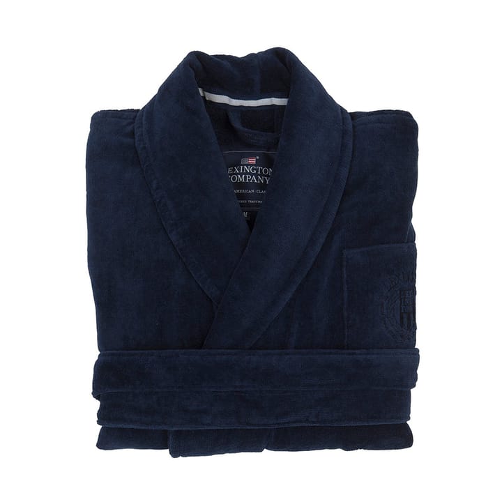 Hotel Velour szlafrok XS - Dress Blue - Lexington