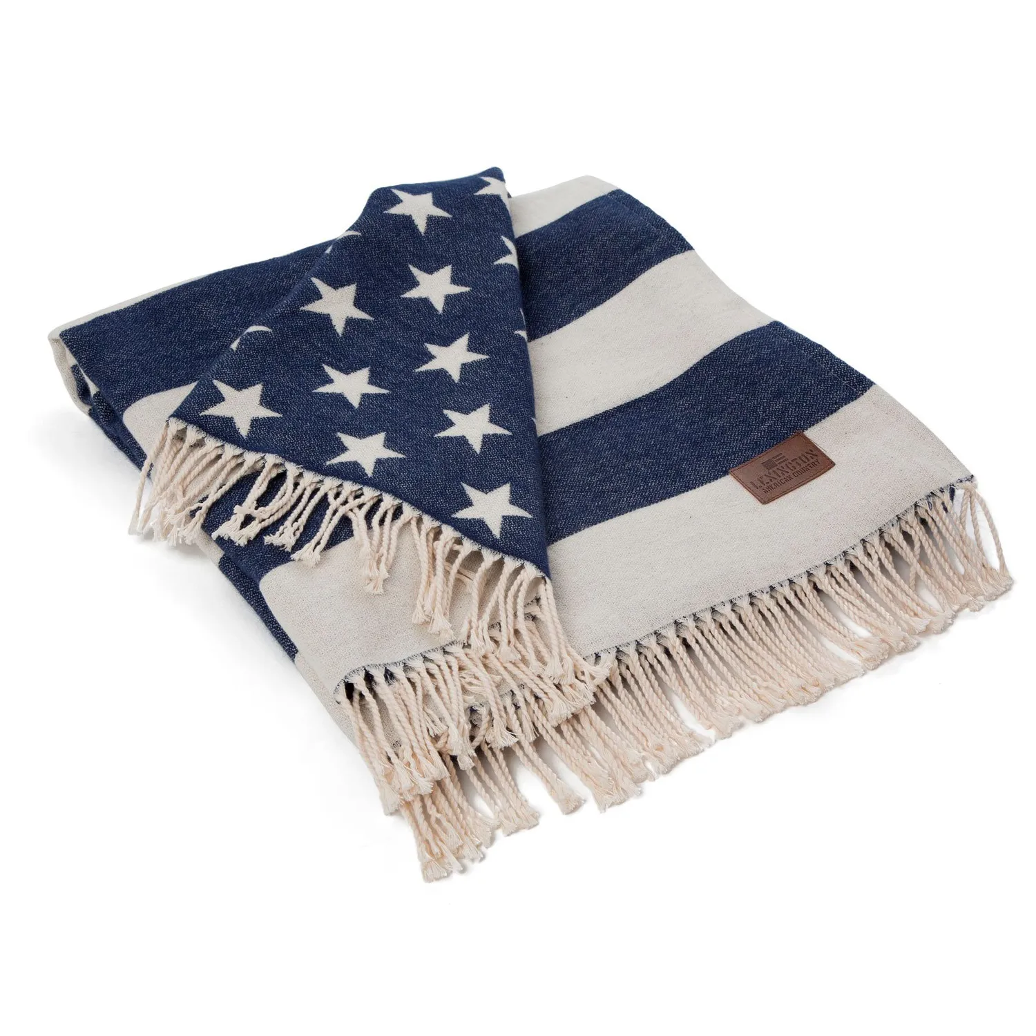 Icons Flaga pled 130x170 cm, Biało-granatowy Lexington