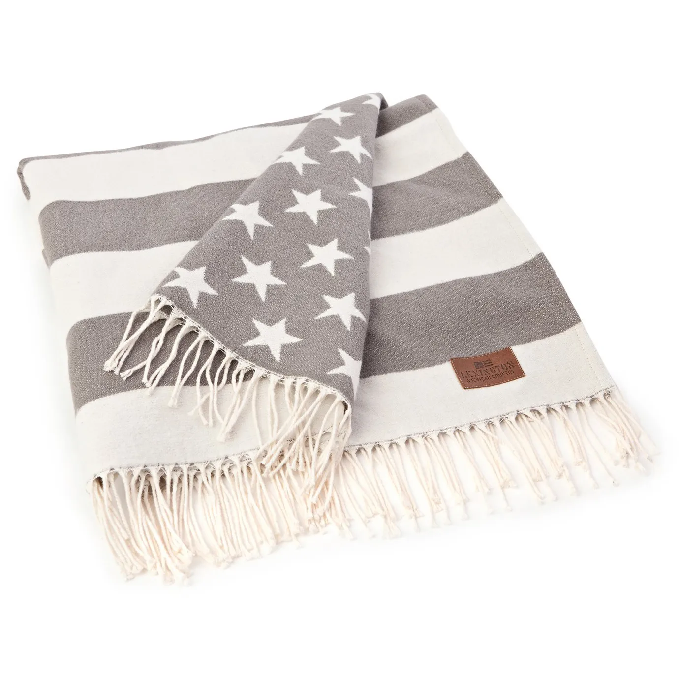 Icons Flaga pled 130x170 cm, Biało-szary Lexington