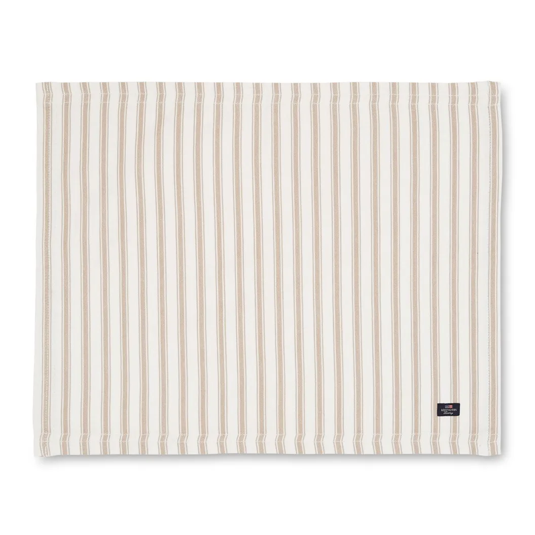 Icons Herringbone Striped mata stołowa 40x50 cm, Beige-white Lexington