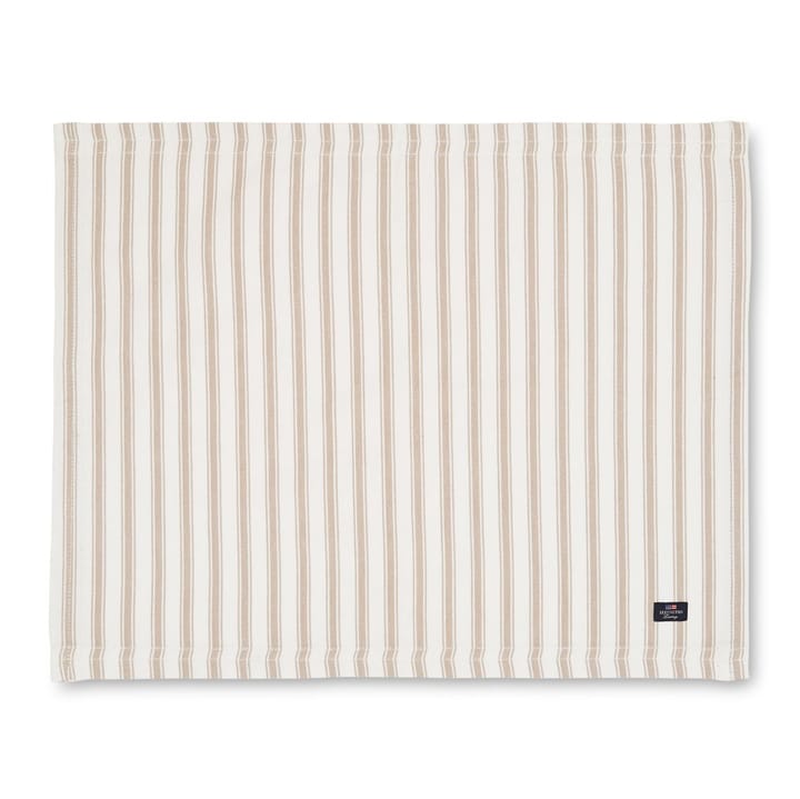 Icons Herringbone Striped mata stołowa 40x50 cm - Beige-white - Lexington