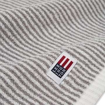 Icons Original Striped Ręcznik w paski 30x50 cm - Biało-szary - Lexington