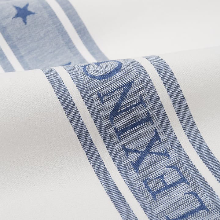Icons Star ręcznik kuchenny 50x70 cm - Biało-niebieski - Lexington