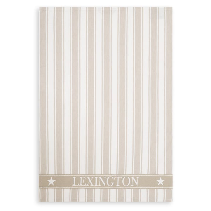 Icons Waffle Striped ręcznik kuchenny 50x70 cm - Beige-white - Lexington
