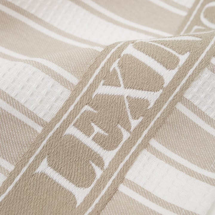 Icons Waffle Striped ręcznik kuchenny 50x70 cm - Beige-white - Lexington