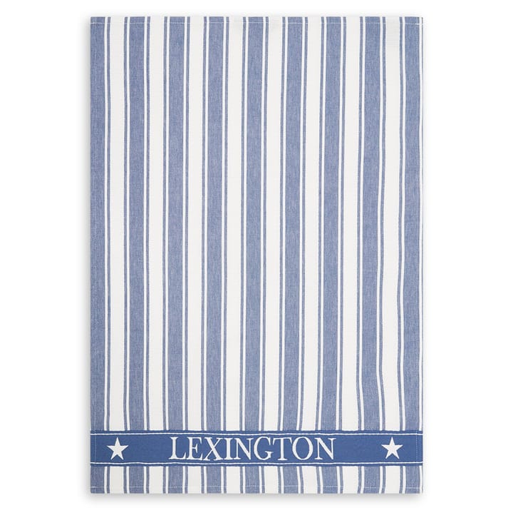 Icons Waffle Striped ręcznik kuchenny 50x70 cm - Blue-white - Lexington