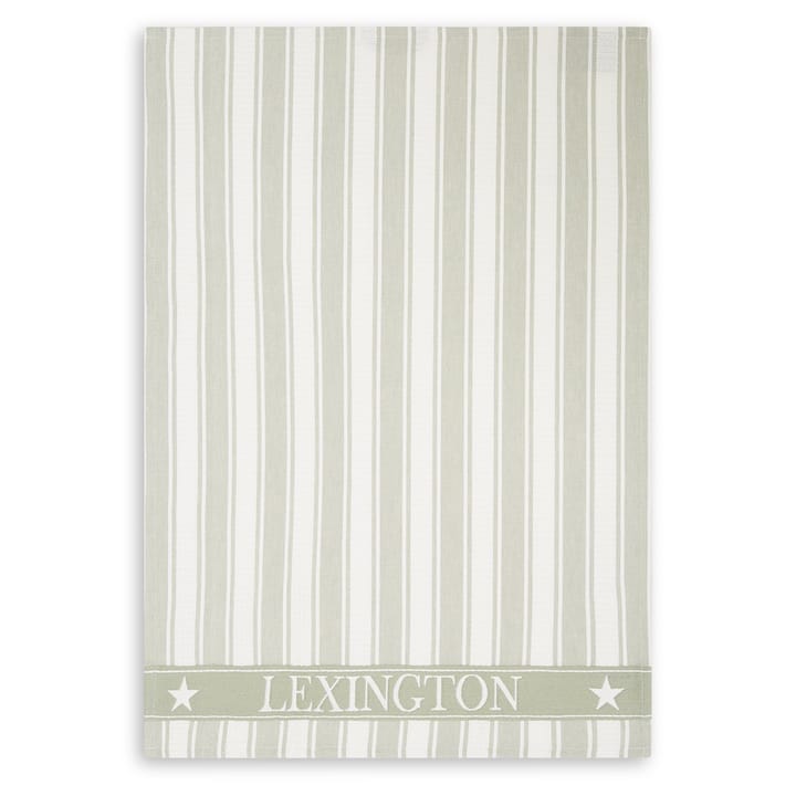 Icons Waffle Striped ręcznik kuchenny 50x70 cm - Szałwia zielono-biała - Lexington