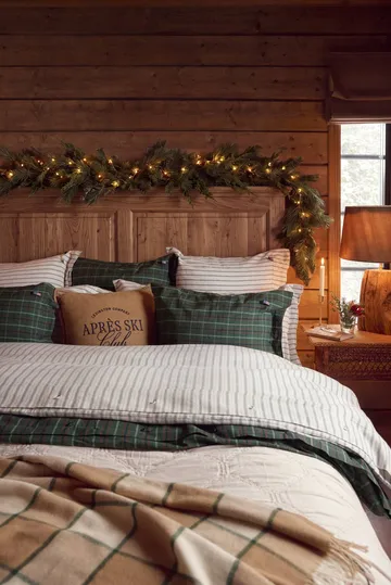 Koc Checked Recycled Wool 130x170 cm - Beige-Light beige-green - Lexington