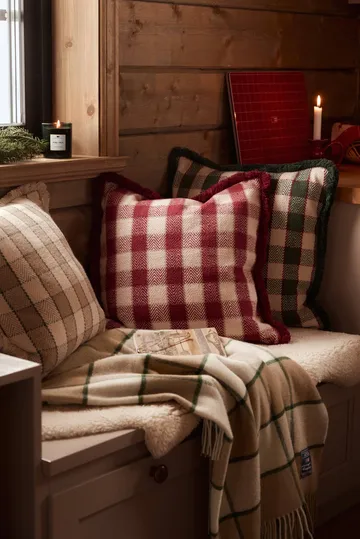 Koc Checked Recycled Wool 130x170 cm - Beige-Light beige-green - Lexington